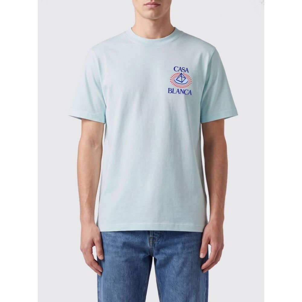 Casablanca Men Casablanca Graphic And Logo Print Cotton Crewneck T-Shirt